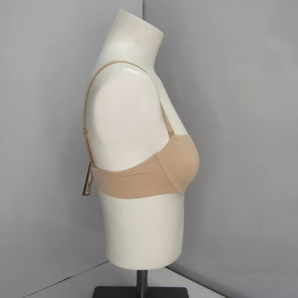 NEW SKIMS  Womens Unlined Strapless Bra Clay 34A Smoothing Intimates Underwire - Picture 2 of 7